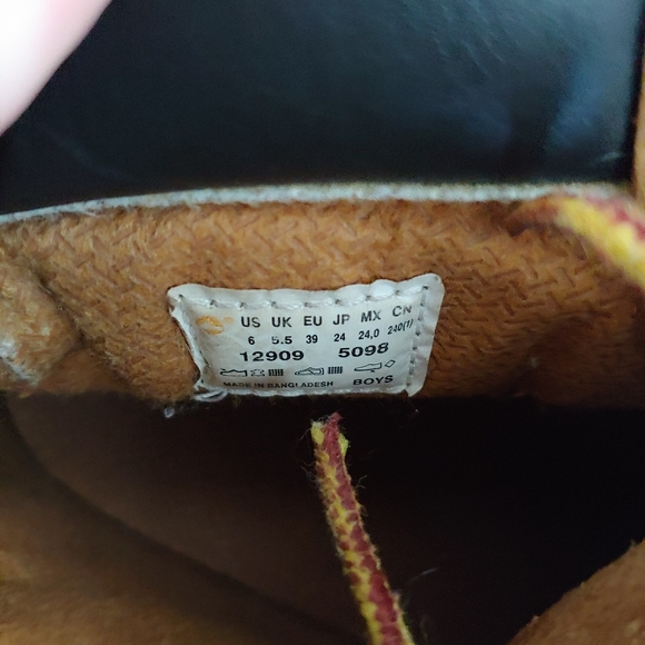 Timberland Premium Boots Wheat Nubuck Size 6 Boys - Picture 15 of 16